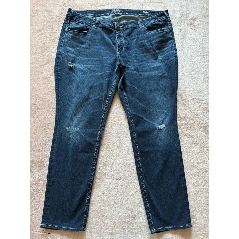 Silver Jeans Womens Boyfriend Distressed Blue Denim‎ Jean Sz 24